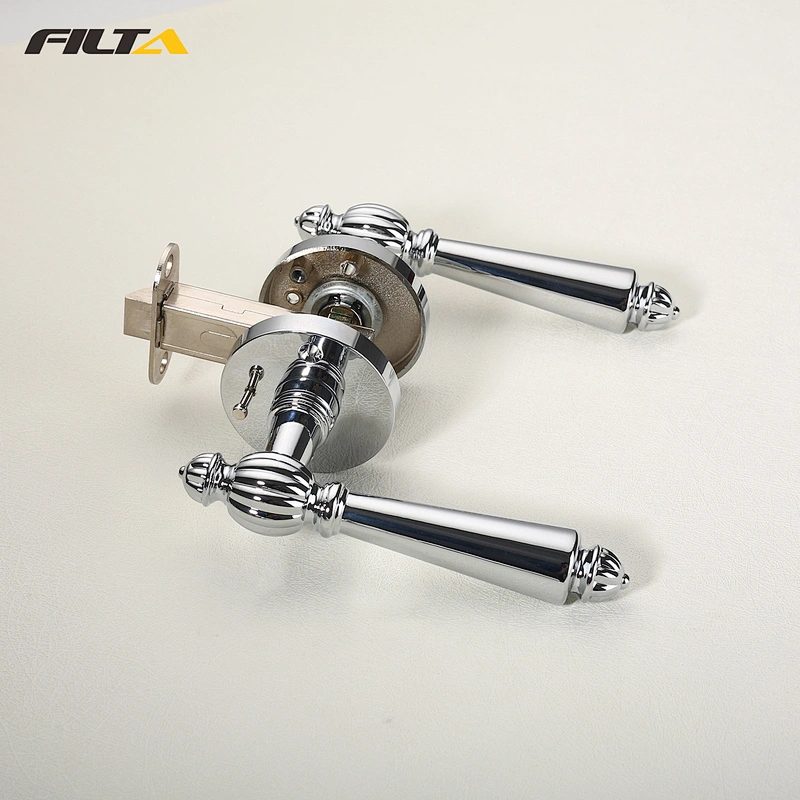 Filta Luxury Brushed Brass Gold Keyless Privacy Passage Bathroom Lever